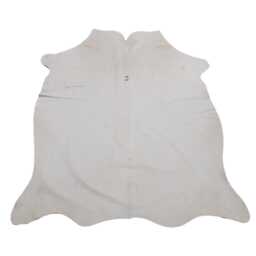 Grey & White Cowhide Rug - Modern Hair-On Leather Area - 60x53 Inches - thumbnail 1