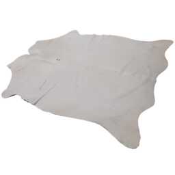 Grey & White Cowhide Rug - Modern Hair-On Leather Area - 60x53 Inches - thumbnail 3