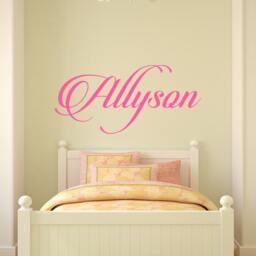 Girls Name Decal, Personalized Wall Script Name, Little Girl Bedroom Decor, Decal For Nursery, Crib - thumbnail 2