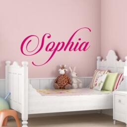 Girls Name Decal, Personalized Wall Script Name, Little Girl Bedroom Decor, Decal For Nursery, Crib - thumbnail 3