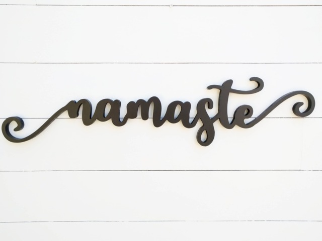 Namaste Wood Sign Yoga Room Wall Decor - image 1