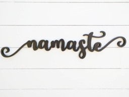 Namaste Wood Sign Yoga Room Wall Decor - thumbnail 1