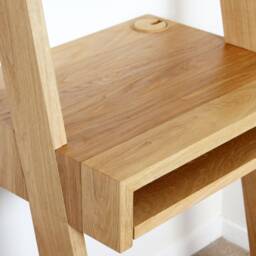 Small, Oak, Mid Century, Floating Desk, Dressing Table With Shelves {Shown in Oak} - thumbnail 2