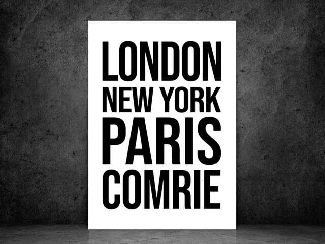 Comrie Perthshire Iconic Bold Town Scotland Print Poster - Gift Bespoke A5 A4 A3 Framed Or Unframed - image 1