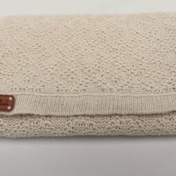 Knitted Linen Baby Blanket For Crib Organic Wrap Afghan Throw Cover Newborn Gift Boy Girl White Pink Blue Gray Black - thumbnail 3