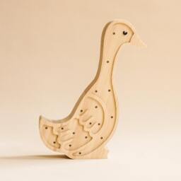 Cute Animal Wooden Night Light - Personalizable Led Lamp For Kid's Room Decor Ideal Birthday Gift - thumbnail 2