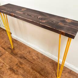 Rustic Wood Console Table With Hairpin Legs - thumbnail 4