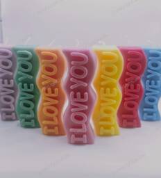 I Love You Candle, Heart Pillar Valentine's Day Gift - thumbnail 1
