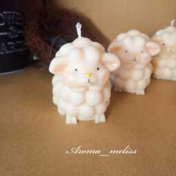 Easter Sheep Candle Soy Beeswax Blend, Eco-Friendly Decor - thumbnail 4