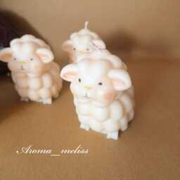 Easter Sheep Candle Soy Beeswax Blend, Eco-Friendly Decor - thumbnail 3