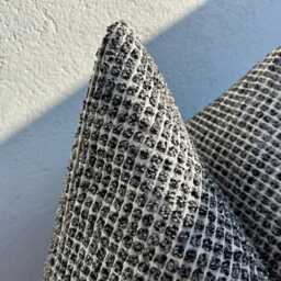 Modern Black, Gray & White Pillow Cover, Neutral Bed Euro Sham Or Lumbar - thumbnail 3