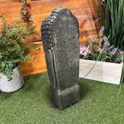 Stone Garden Gold Medium Buddha Head Statue Detailed Ornament Gift - thumbnail 3