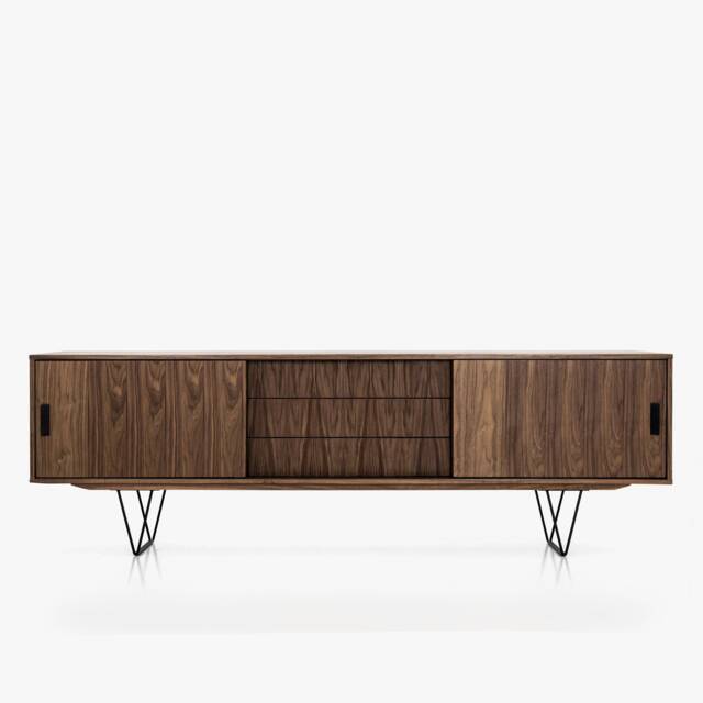 Mid-Century Sideboard, Dresser, Commode, Credenza Made Of Walnut Vaneerlivlo O-S02 - image 1