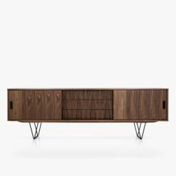 Mid-Century Sideboard, Dresser, Commode, Credenza Made Of Walnut Vaneerlivlo O-S02