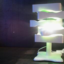 "Handcrafted & Modular Designer Lamp Made Of Painted Wood. Its Name Is ""Multi Fas" - thumbnail 2