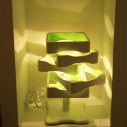 "Handcrafted & Modular Designer Lamp Made Of Painted Wood. Its Name Is ""Multi Fas"
