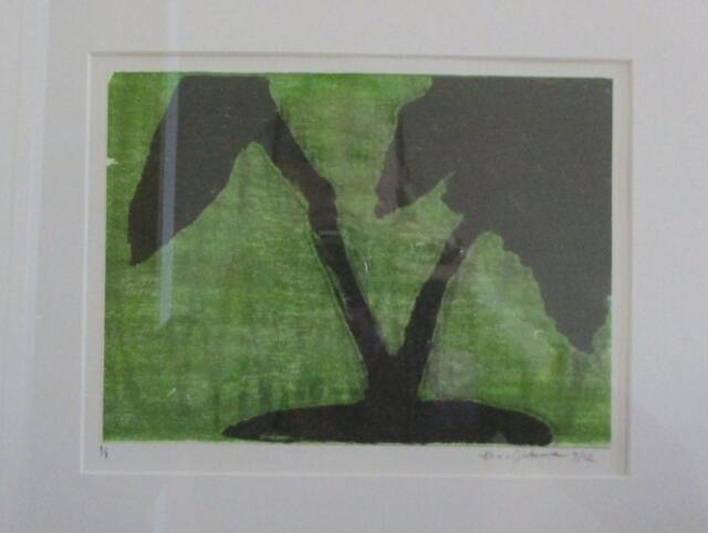 Wall Hanging, Monotype Print Of A Plant, Green Plant - image 1