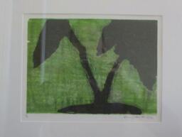 Wall Hanging, Monotype Print Of A Plant, Green Plant - thumbnail 1