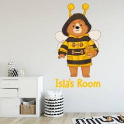 Paddington Tv Wall Sticker - Bee Personalised Name Decal Kids Art - thumbnail 2