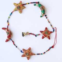 Indian Hanging Star & Moon Wall, Door Decoration Hanging , Indian Wall Hanging, Gift For Home, Eco-Friendly String Decorations Boho - thumbnail 4