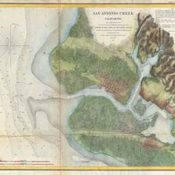 Antique San Antonio Creek Map Print Vintage Style - Matte, Photo, Or Canvas - thumbnail 2