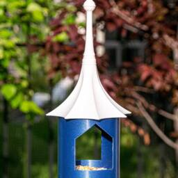 Whimsical Bird Feeder- Birdfeeder - Outdoor Stately Fairy Feeder For The Outdoors Hanging - thumbnail 3