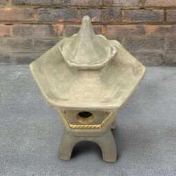 Chinese Pagoda Sculpture Stone Lantern Ornament Concrete Statue Oriental Cement Figurine Outdoor Zen Garden Decor Asian Temple Art - thumbnail 2