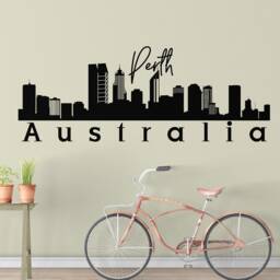 Perth Wall Decal, Skyline Vinyl Decal. Australia City, City Of Sticker, Office Decal - thumbnail 3