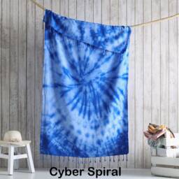 Valentines Day Gifts Tie - Dye Turkish Peshtemal, Beach Towel, Mandala, Sarong, Modern, Easy Carriage, Cover Up, Throw, Trendy, Great Gift - thumbnail 2