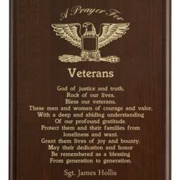 Military Veteran Prayer Plaque - Honor For Sacrifices Made Defending Freedom Others Take Granted - thumbnail 3