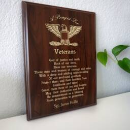 Military Veteran Prayer Plaque - Honor For Sacrifices Made Defending Freedom Others Take Granted - thumbnail 2