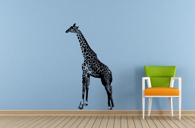 Long Neck Animal Giraffe Safari Savannah Africa Jungle Wall Decal Vinyl Sticker Mural Room Decor L1838 - image 1