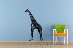 Long Neck Animal Giraffe Safari Savannah Africa Jungle Wall Decal Vinyl Sticker Mural Room Decor L1838 - thumbnail 1