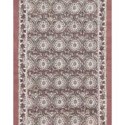 Reddish Grey Handmade Floral Rug Block Printed Cotton Area Bedroom Rug Large Hallway Stair Runner 8x10 9x12 4x20 12x12 Feet - thumbnail 2