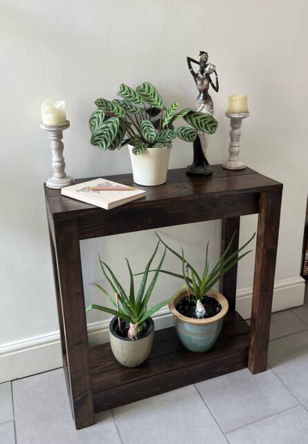 Handmade Wooden Console Table Entryway Rustic Decor - image 1