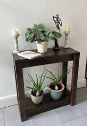 Handmade Wooden Console Table Entryway Rustic Decor - thumbnail 1