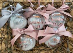 Name Christmas Bauble - First Baby Gift 2026 Tree Ornament - thumbnail 1