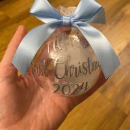 Name Christmas Bauble - First Baby Gift 2026 Tree Ornament - thumbnail 3