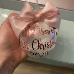 Name Christmas Bauble - First Baby Gift 2026 Tree Ornament - thumbnail 4