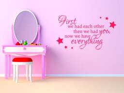 Nursery Wall Art Quote Sticker Now We Have You Vinyl Decal