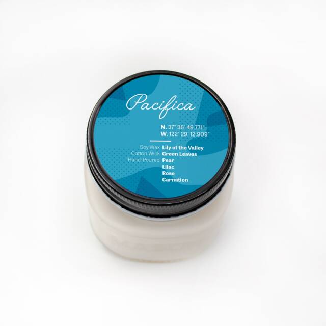 Pacifica California Soy Wax Candle, Hand Poured Scented Coastal Home Decor, Fragrance Rose Lavender Candle - image 1