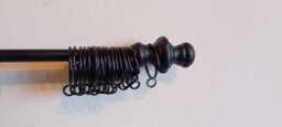 Curtain Rail Set-Upwrought Iron - Forged Steel Hand Crafted in UK + Free Fittings - thumbnail 1