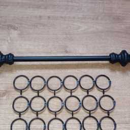 Curtain Rail Set-Upwrought Iron - Forged Steel Hand Crafted in UK + Free Fittings - thumbnail 2