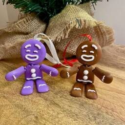 Flexi Gingerbread Man - Christmas Tree Decoration Articulated Factory Hanging Xmas Ornament Decor - thumbnail 3