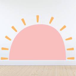 Two-Color Sun Vinyl Wall Decal - Nursery Decor - thumbnail 1