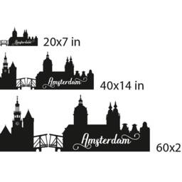 Amsterdam Wall Decal, Skyline Vinyl Decal. Home Decor, Netherlands Bedroom Decor Sticker, Office Decal - thumbnail 3
