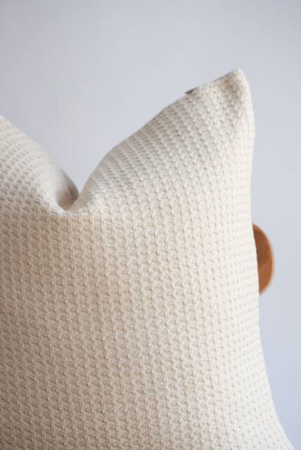 Hmong Batik Pillow Cover Neutral Cream Striped Home Decor - image 1