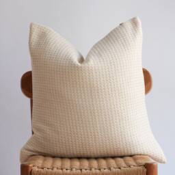 Hmong Batik Pillow Cover Neutral Cream Striped Home Decor - thumbnail 2