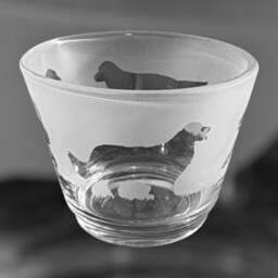Golden Retriever Tealight - Rustic Glass Tea Light Holder With Golden Retriever Design - thumbnail 2
