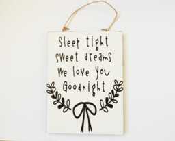 Sweet Dreams Nursery Plaque Goodnight Bedroom Sign Meaningful Blessing Love You Childrens Baby Gift - thumbnail 1